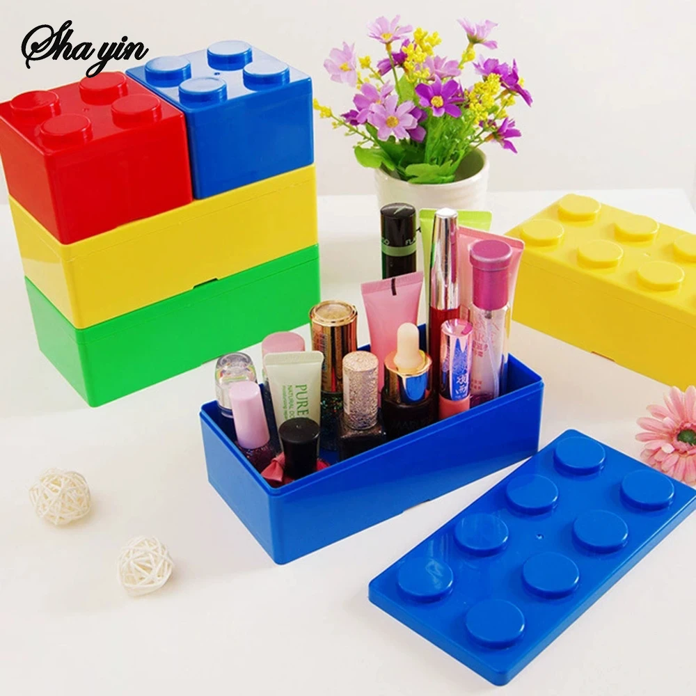 Creative Building Block Storage Box 1Pc Office Home Educational Use DIY stackable