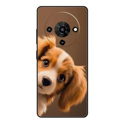 Custodia per telefono in silicone nero con motivo a stampa di animali e fiori per ZTE Blade A76 5G