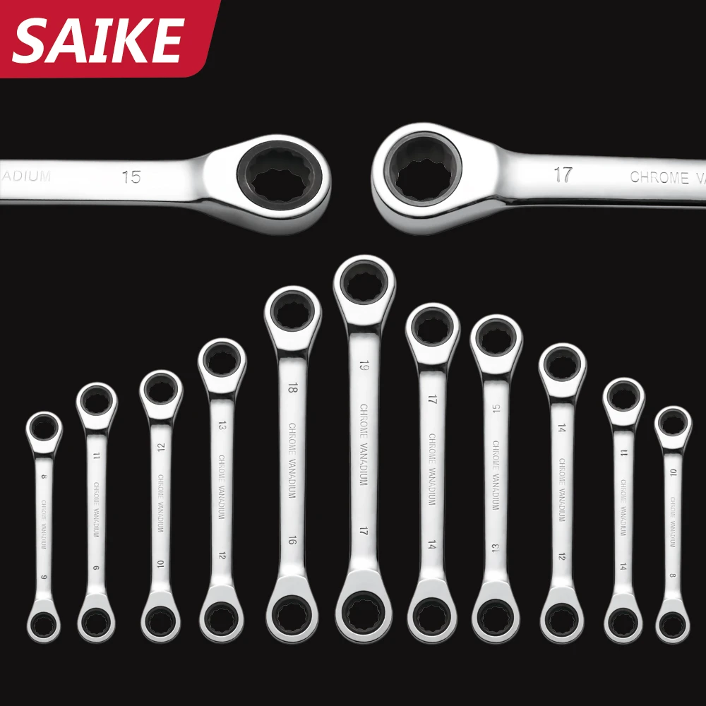 Ratchet Wrenches Spnner Set Double Box Wrench Torque Socket Wrench Set