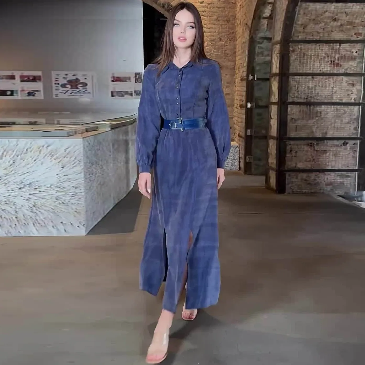 

Африканские платья для женщин, элегантные мусульманские модные платья, Дашики, халат, кафтан, Длинное Макси-платье, Турецкая Африка, весна 2024 г.