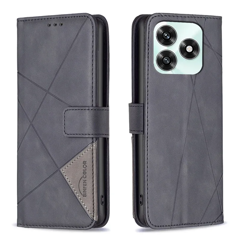 Geometric Design Flip Leather Wallet Phone Case
