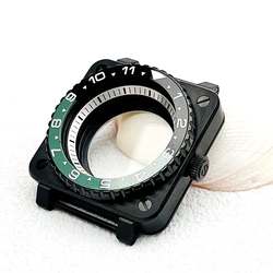 Customized Square Pilot Cockpit Watch Case with Transparent Back Cover for Sapphire Glass Case (10 Watch Case)