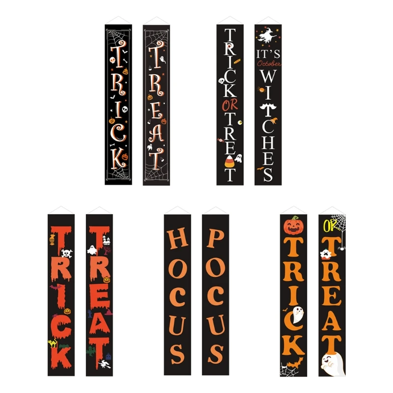

Halloween Banners Witches Signs Festival Party Background Decorations for Outdoor Garden Yard Door Decor Party Supplies