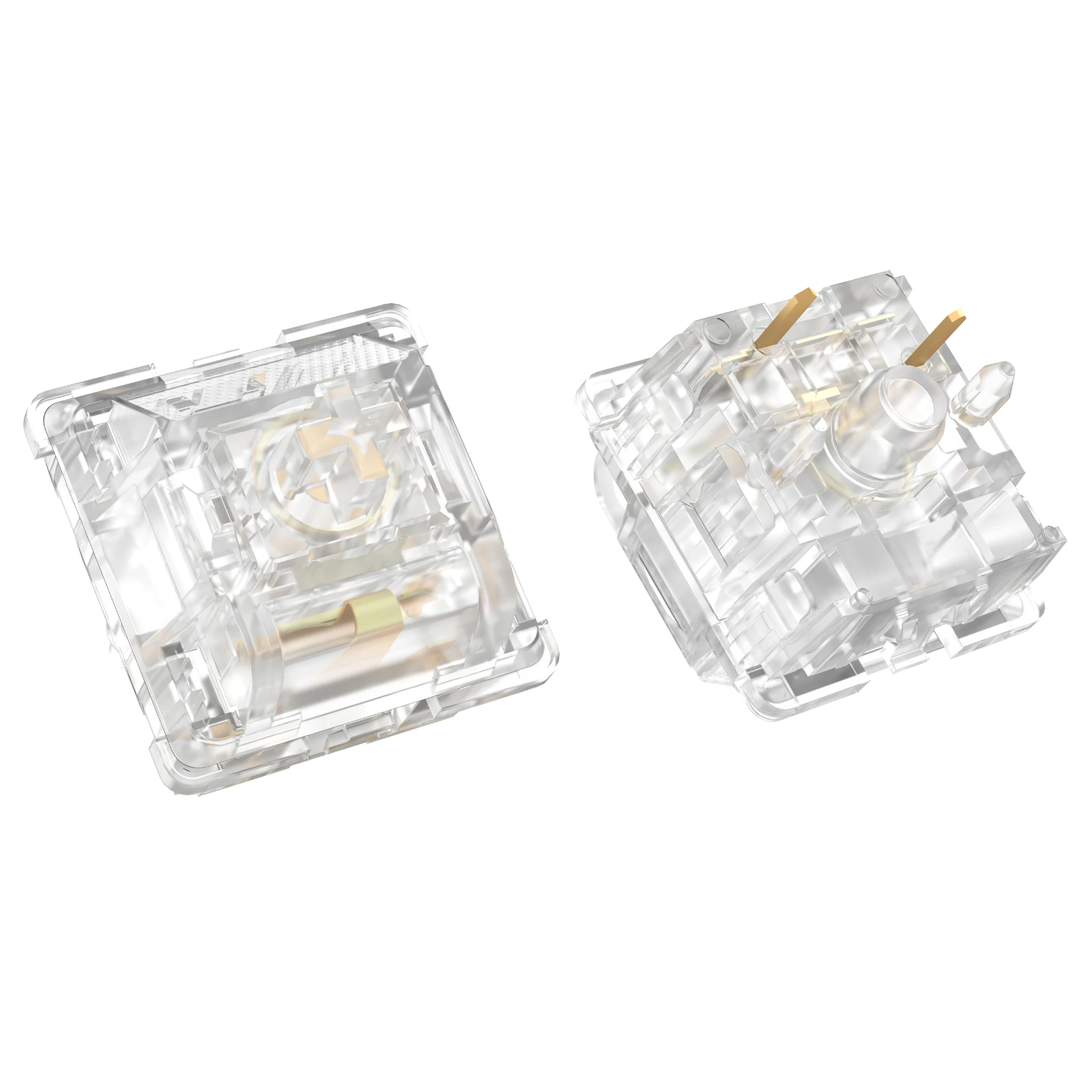 Durock-ice King Linear Switches Interruptor Rgb Transparente Clear Lubed Switches de Teclado Linha Suave Mola Progressiva Pinos 62g - Imagem 4