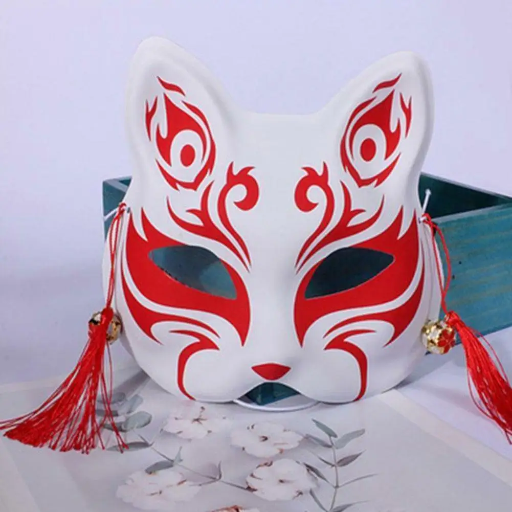 Kitsune Mask For Halloween Costume Japanese Cute Fox Cosplay Kabuki Masks  Anime Masquerade Ball Party Cat Half Mask Christmas - AliExpress