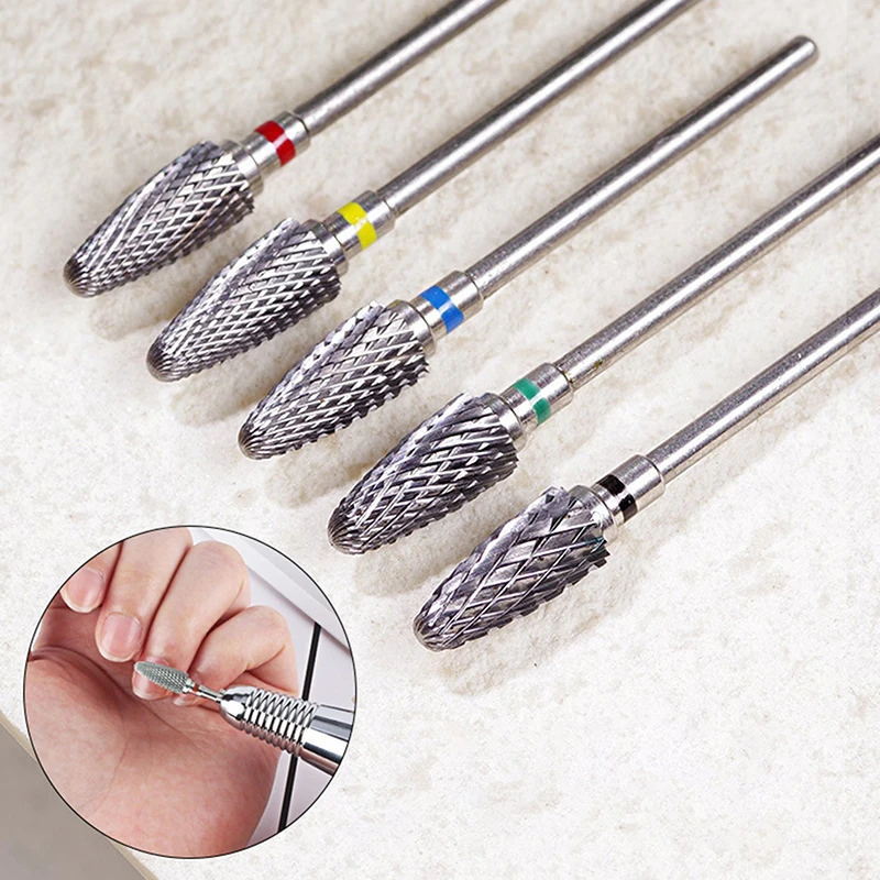 Carbide Tungsten Nail Files Drill Cuticle Polishing Bit Nail Grinding Head Electric Manicure Set For Removing Acrylic Nails Gel electric nail drill