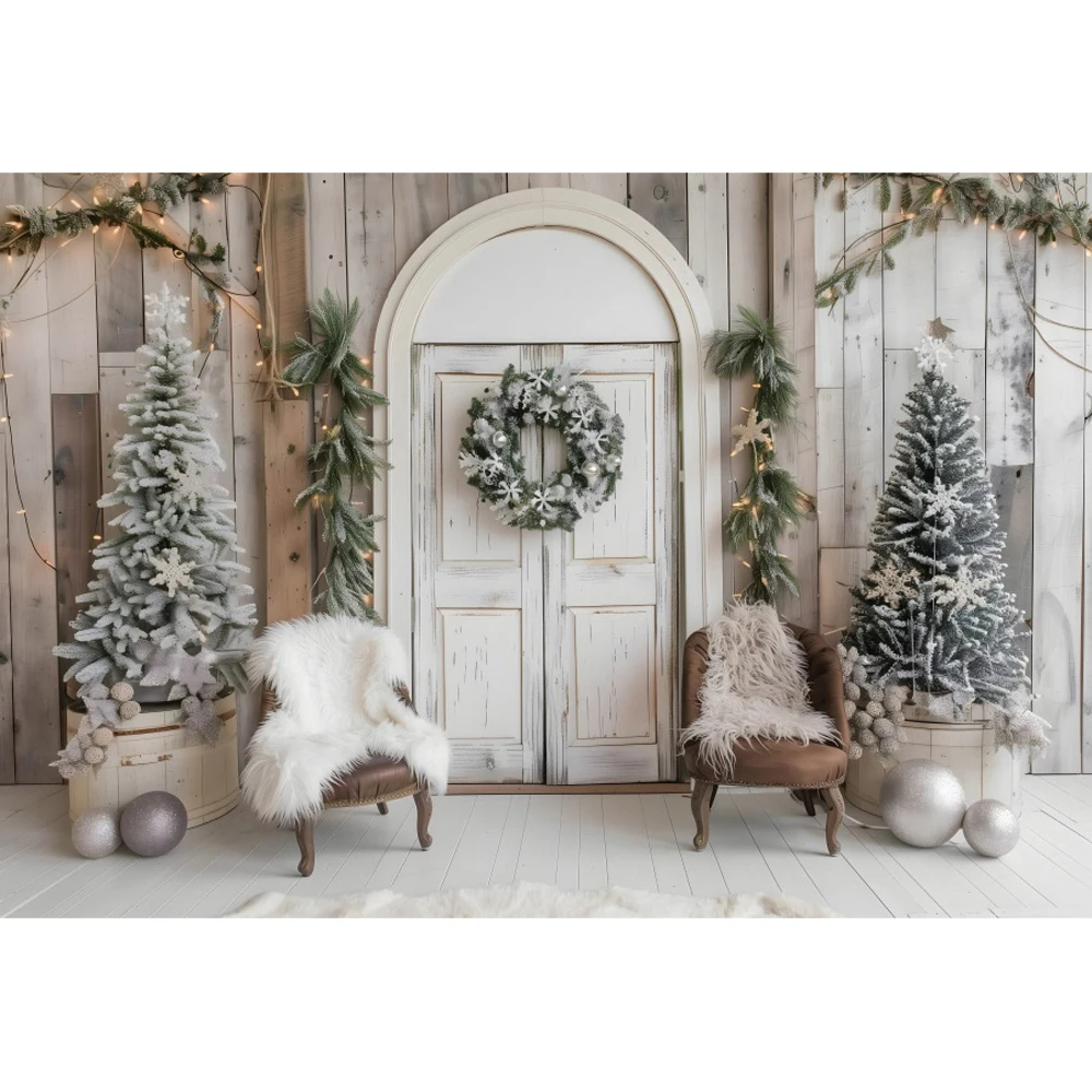 Weihnachts-Fotohintergrund Winter-Landschaft – 300 X 243 Cm Groß, Aus Weichem Polyester | Mit Schnee, Weihnachtsbaum-Motiv | Für Fotoshootings, Partydekoration & Home-Studio
