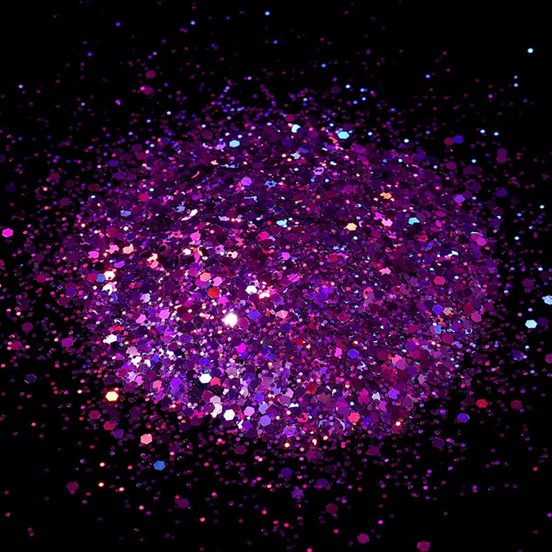 Holographic Chunky Glitter Flakes for DIY Nail Art & Epoxy Creations