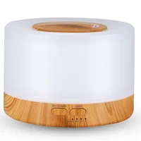 500ml Electric Aroma Diffuser Essential Oil Diffuser Air Humidifier Ultrasonic Remote Control Color LED Lamp Mist Maker for Room 9