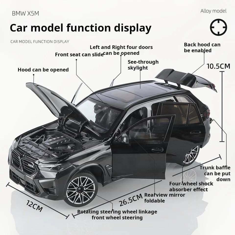 Official authorized 1:18 BMW X5M oversized SUV off-road vehicle