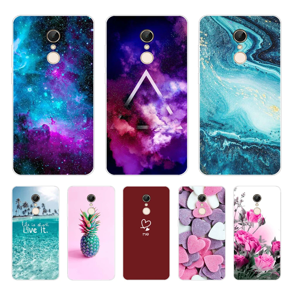 For Xiaomi Redmi 5 Plus 5.99 Inch Case On Xiaomi Redmi 5 5.7 Inch Cover Hongmi 5 Plus Phone Cases Clear Silicon Back Animal Cat