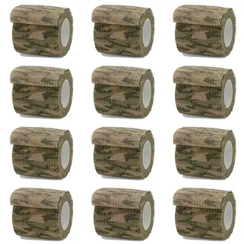 6Pcs Grass Camouflage Sport Self Adhesive Elastic Bandage Wrap Tape Elastoplast For Knee Support Pads Finger Ankle Palm
