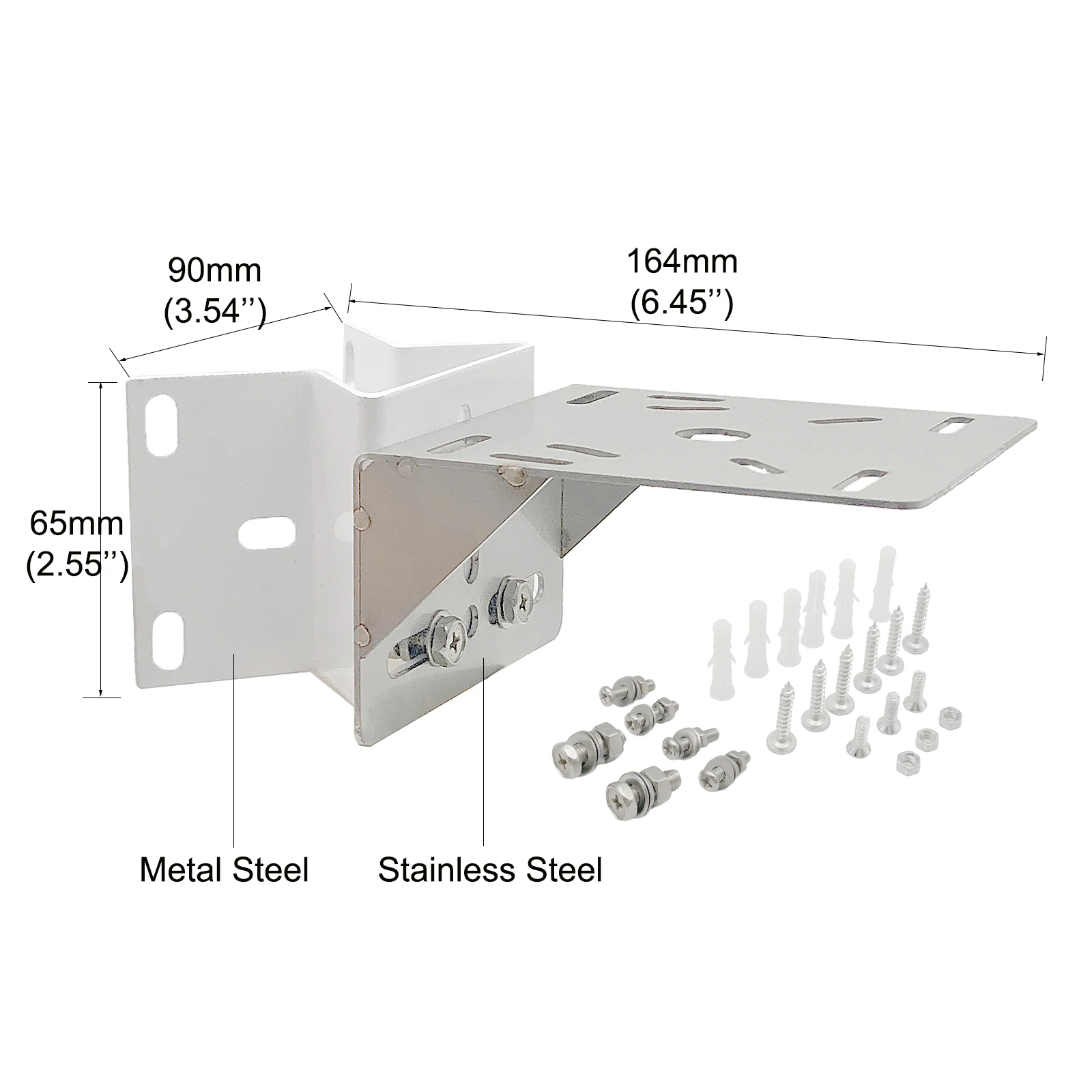 CCTV Surveillance Camera Bracket Vertical Wall Mount Right Angle Universal Adapter Plate Supporting Holder Camera Hanging Base