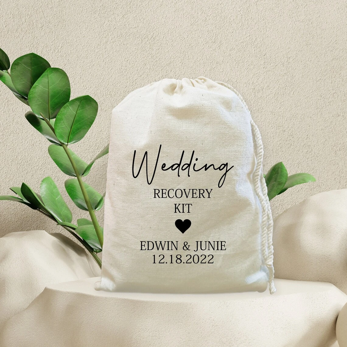 20 Pcs Custom Wedding, Guest Favor Bags, Personalized Hangover Kit