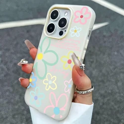 Spring Flower Pattern Phone Case - Elegant Floral Design Protective Cover - iPhone 16 (White)