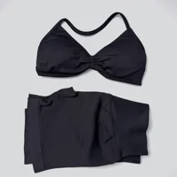 Mileegirl Seamless 2 Pcs Women Yoga Sets Halter Bras Sports Crop Tops Low Waist Scrunch Butt Gym Shorts Tight Quick Dry Leggings - Image 2