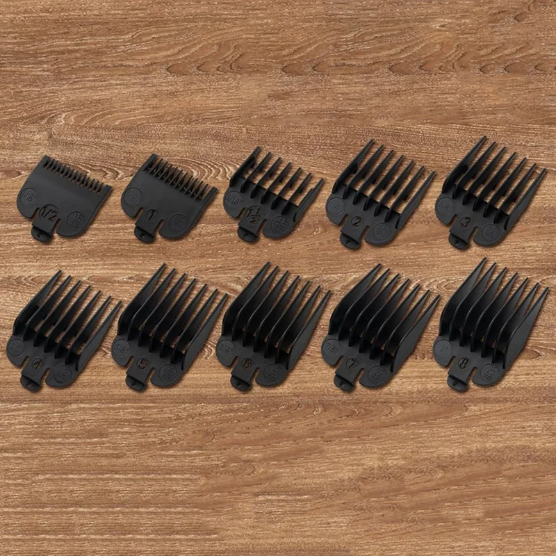 Clipper Guards Set For Most Wahl Clippers And Babyliss FX870 Clipper Guides Replacement 1/16Inch To 1Inch 10PCS