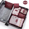 6 Pcs Travel Clothes Storage Bags Set Portable Luggage Organizer Suitcase Pouch Pouch Packing Cube For Shoes Packing Clothes 6