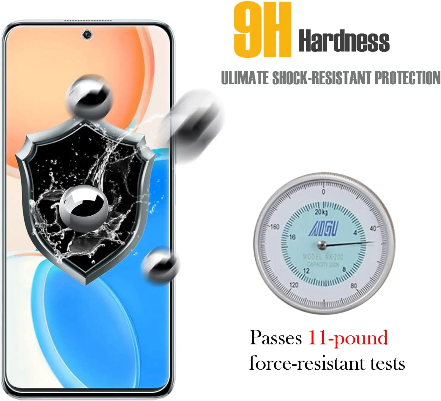 Premium Tempered Glass Screen Protector, 2/4-Pack