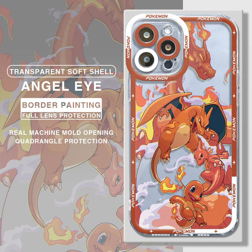Pikachu Pokemon Ganger Soft Case For Apple iPhone 11 13 Pro Max 14 15Plus 12 Mini 7 8 X XS XR 6 6S SE Clear Silicone Phone Cover