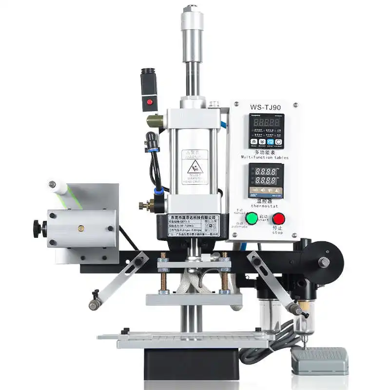 Pneumatic Cylinder Hot Stamping Machine for Heat Transfer Press Embossing Tools Printer Bronzing Tools for Leather