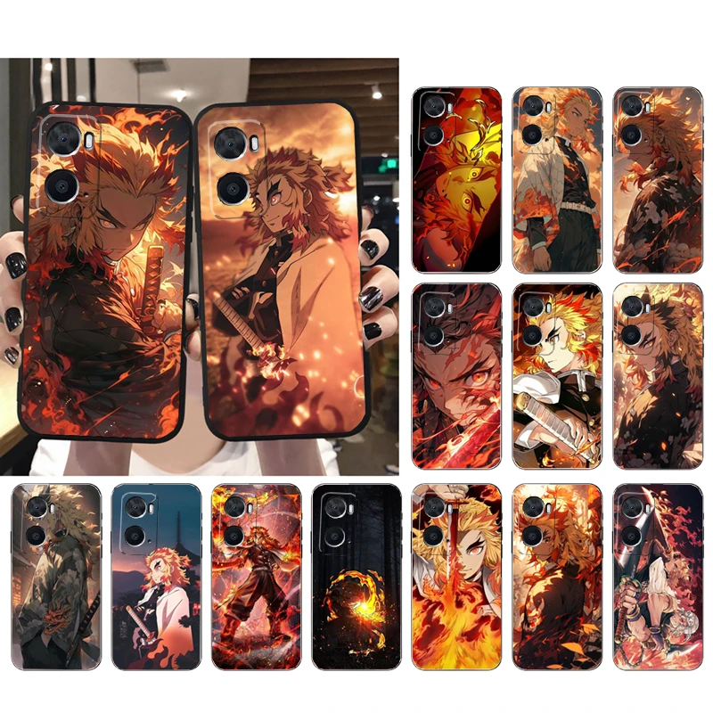 

Rengoku Demon slayer Phone Case For OPPO A77 A57S A96 A91 A54 A74 A94 A73 A78 A53S A54S A15 A16 A17 A52 A58X A98 Shell