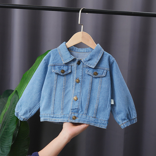 2022 Boys Girls Denim Jacket Autumn Winter Fashion Overcoat Children's Coat For Boy Children's Jacket Boy Infant Coat 2-4Y
