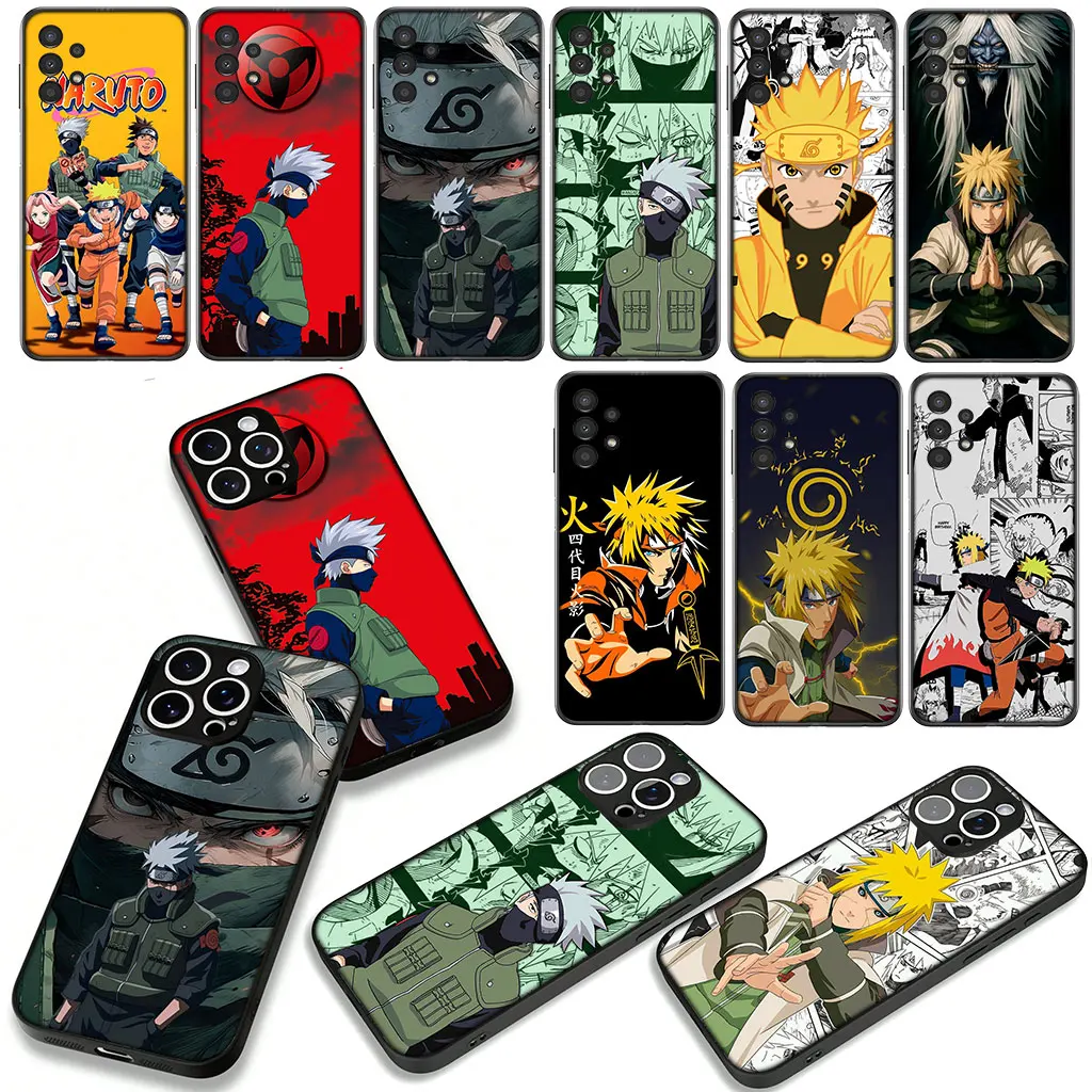 Naruto Themed Phone Case Featuring Namikaze Minato and Kakashi