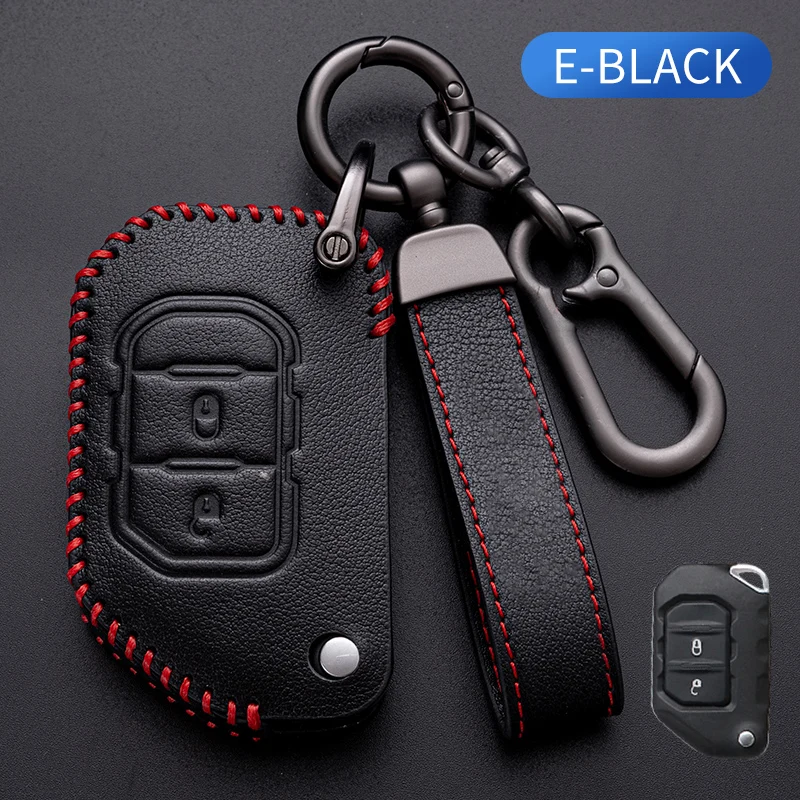 SHINEKA Key Fob Cover Case For Jeep Wrangler JL JT 2018-2023 – Black, Impact Resistant