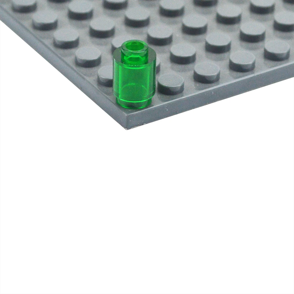 100Pcs MOC 3062 벽돌 라운드 1x1 오픈 스터드 투명 실린더 빌딩 블록 DIY Assmble 입자 호환 아이 장난감 선물