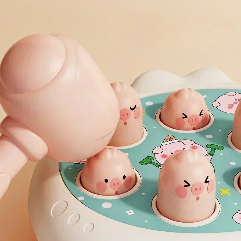 Duck/Frog/Pig Baby Toy Montessori Learning Game Educational Puzzle Gift for 12 24 Months Toddler Boy/Girl with Hammer 3