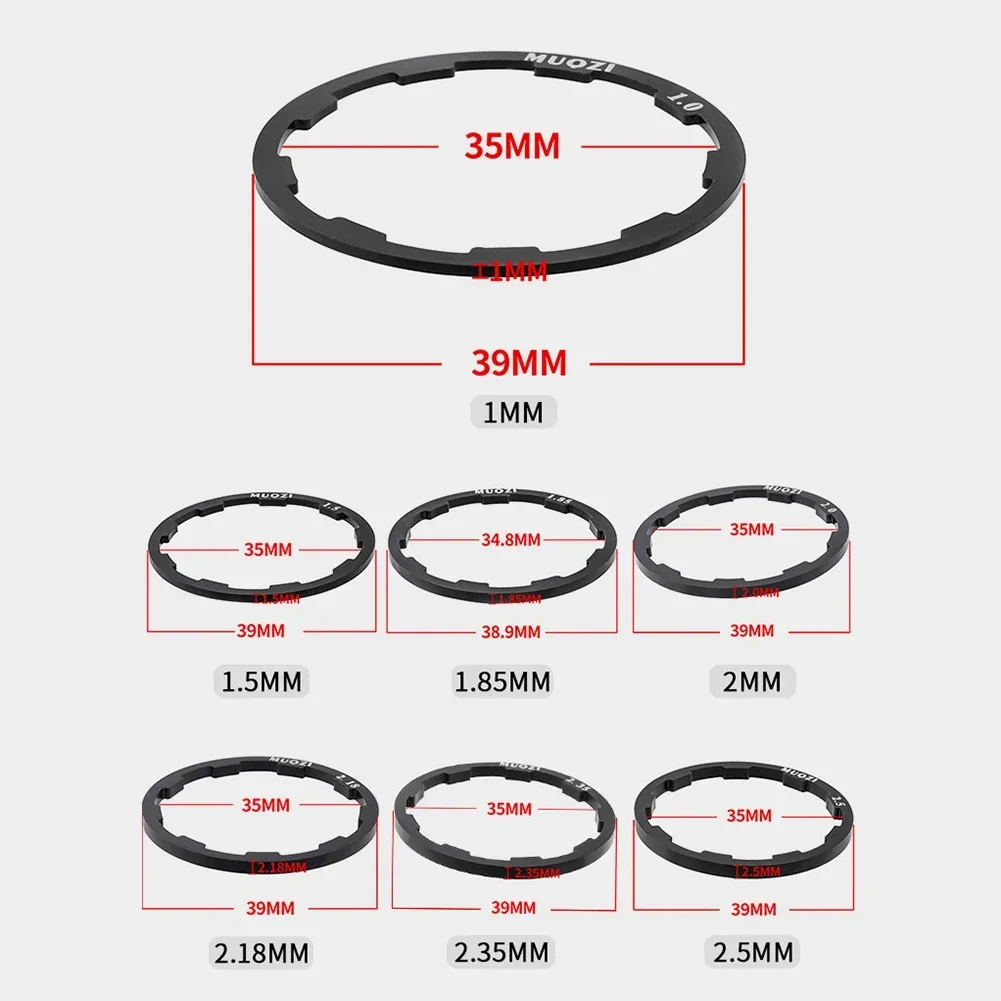 Bicycle Cassette Gasket Freehub Body Washer Freewheel Spacers 1.0/1.5/1.85/2.0/2.18/2.35/2.5MM BikeHubWasherCyclingParts bicycle cassette bicycle sprocket gear bicycle parts bike sprocket bike freewheel