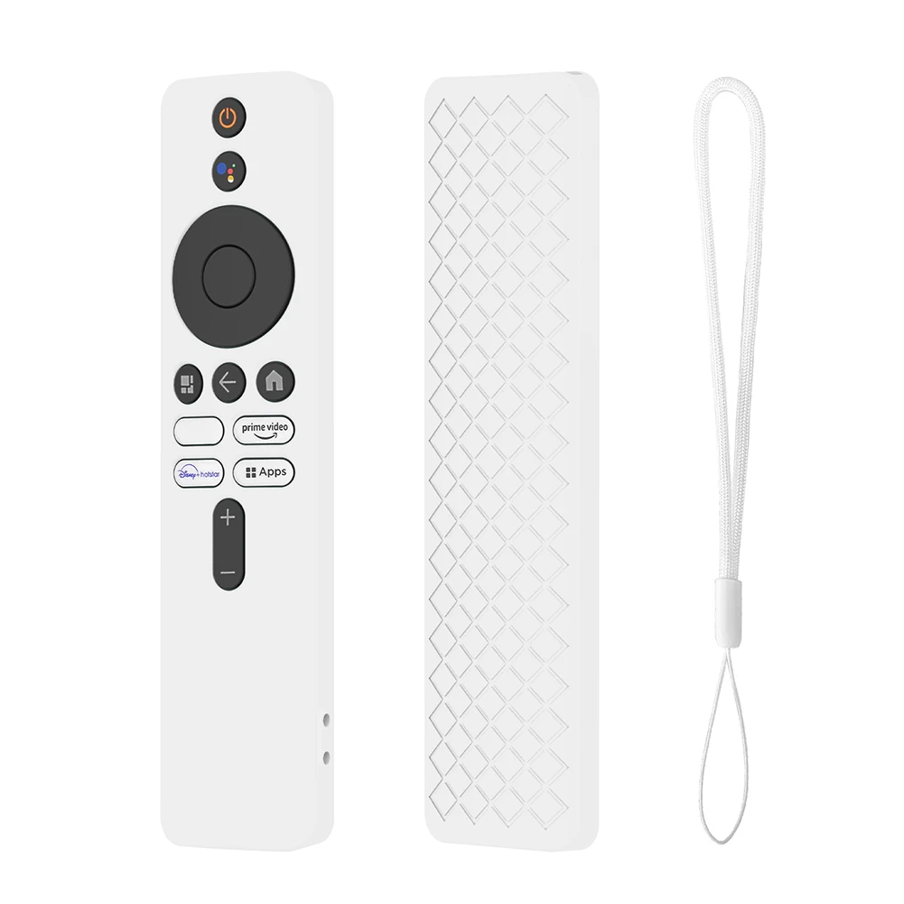 Silicone Drop-Proof Shell Remote Control Cover with Lanyard Shockproof Anti-Slip Accessories for Xiaomi 4K TV MiBoX 2nd Gen