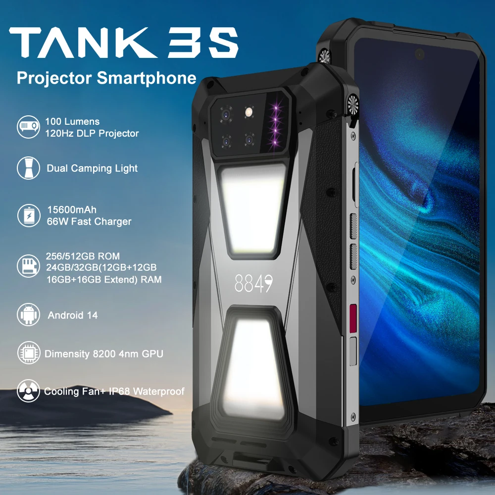 Unihertz-tank 3sスマートフォン、NFC付き、wifi 6電話、搭載
