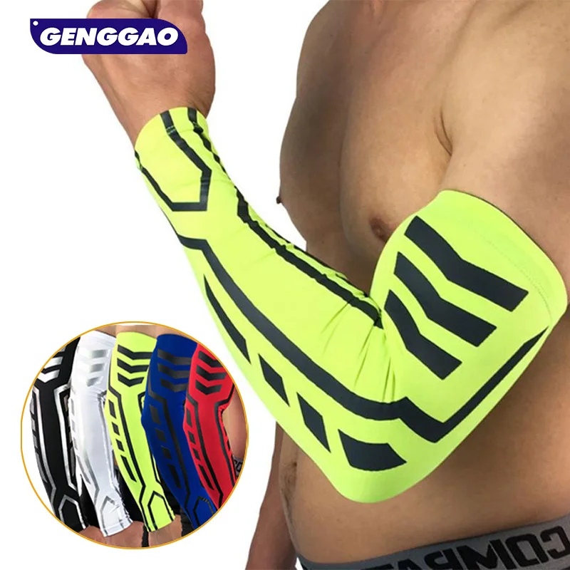 

1Pcs Sports Compression Arm Sleeves Moisture Wicking, Great Arm Warmers for Running, Cycling, Athletic or General for Women, Men
