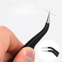 1PC Stainless Steel Curved Straight Eyebrow False Eyelash Tweezers Nail Art Extension Makeup Tool Eeyelashes Tweezers 1