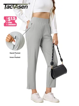 TACVASEN UPF 50+ Golf Pants Women's Lightweight Quick Dry Stretch Pants High Waisted Work Athletic Casual Pants 5 Pockets 1