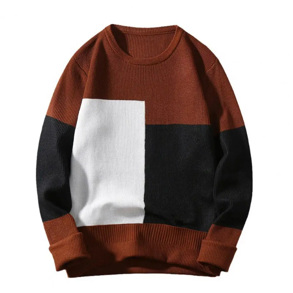 

Men Sweater Long Sleeve Round Neck Loose Pullover Loose Warm sueteres para hombre