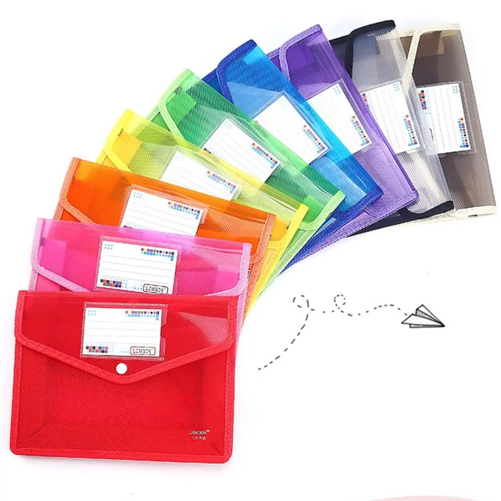 Portable Pvc  Portfolio Data Pocket School Supplies Office File Folder Document Organizers Paper Storage Bag Organ File Bag