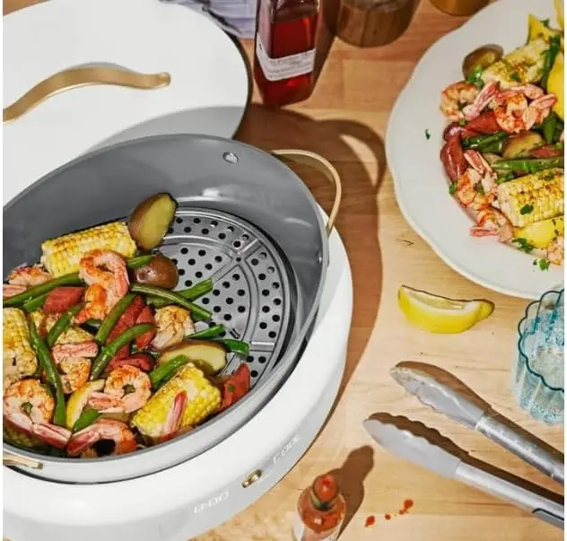10-in-1 6qt Electric Multi-Cooker by Drew Barrymore 7 Preset Functions, Touch-Activated Digital Display Perfect For He 4