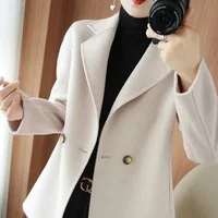 Plus Size Women's Woolen Coat Hot Sale Of The Season Autumn Winter New Style High Quality Slim Fit Short Length Polyester Fib...