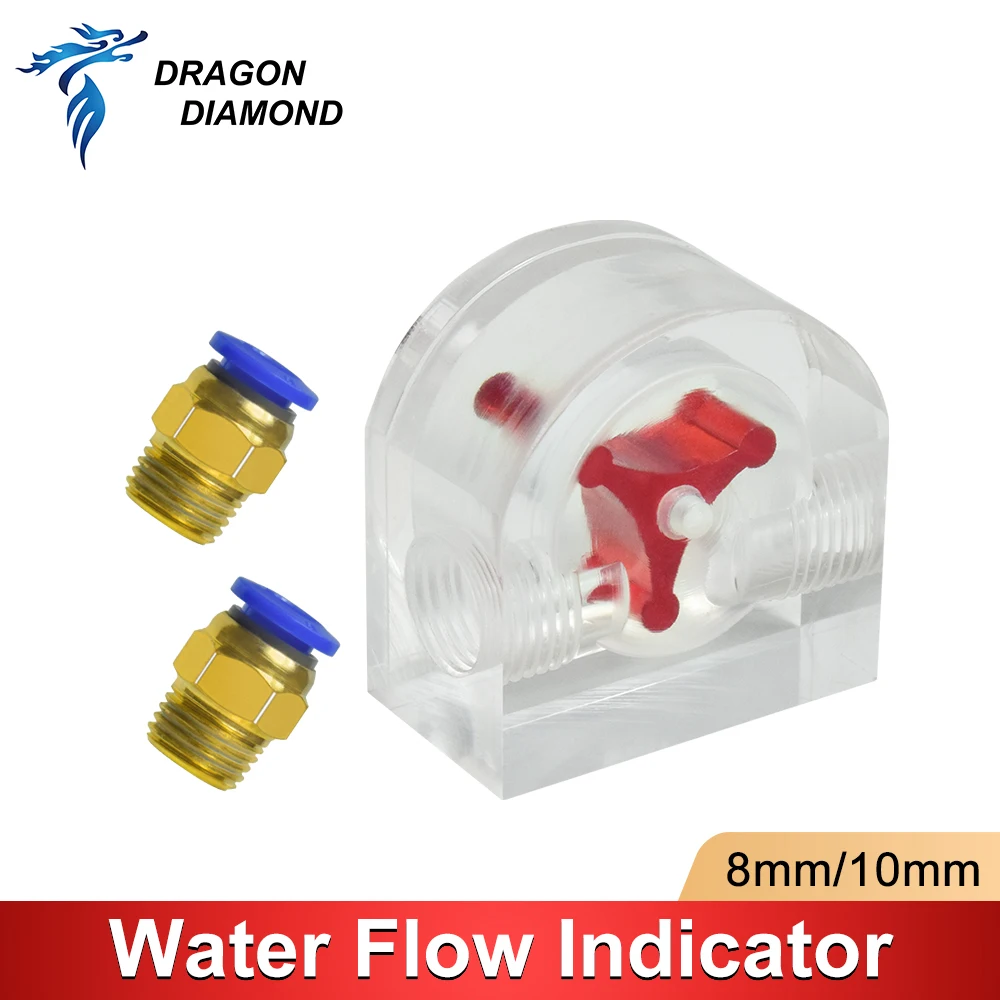 8mm/10mm Connecter Polished Surface Office Measuring Tools Flow Meter Durable For PC Water Cooling Acrylic Indicator,water flow measuring tools