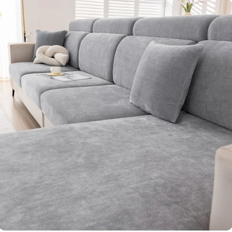 Elegant Universal Elastic Sofa Cover - Chenille Slipcover for Living Room Furniture