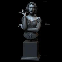 

80mm Resin Model Kits Witch Bust Sculpture Figure Unpaint No Color RW-670