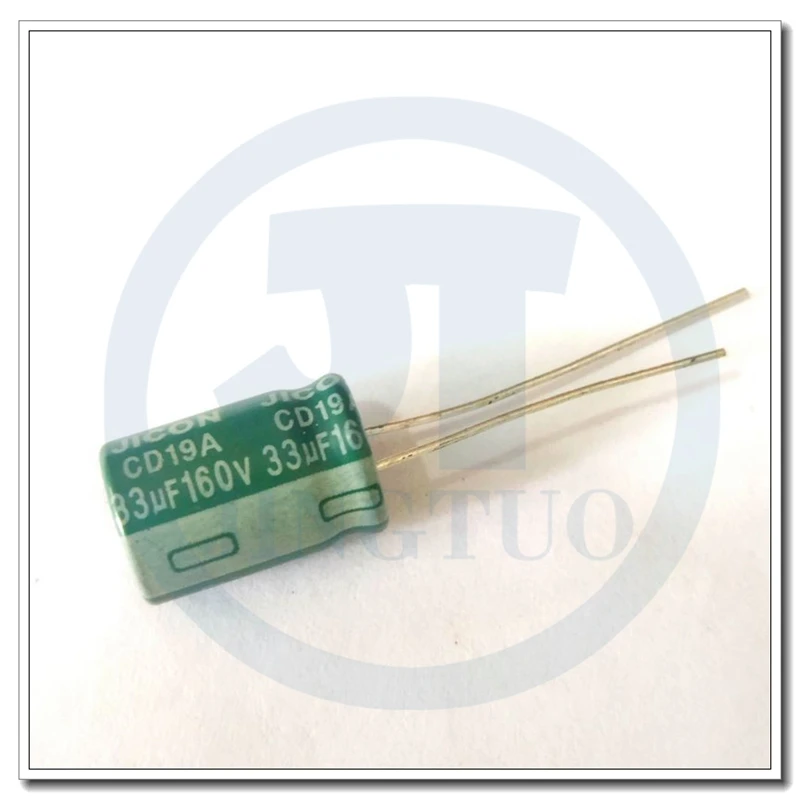 Фото 5 шт. 33uF160V 160V33uF 33MFD 160WV 10*16 мм радиальный алюминиевый электролитический конденсатор №1