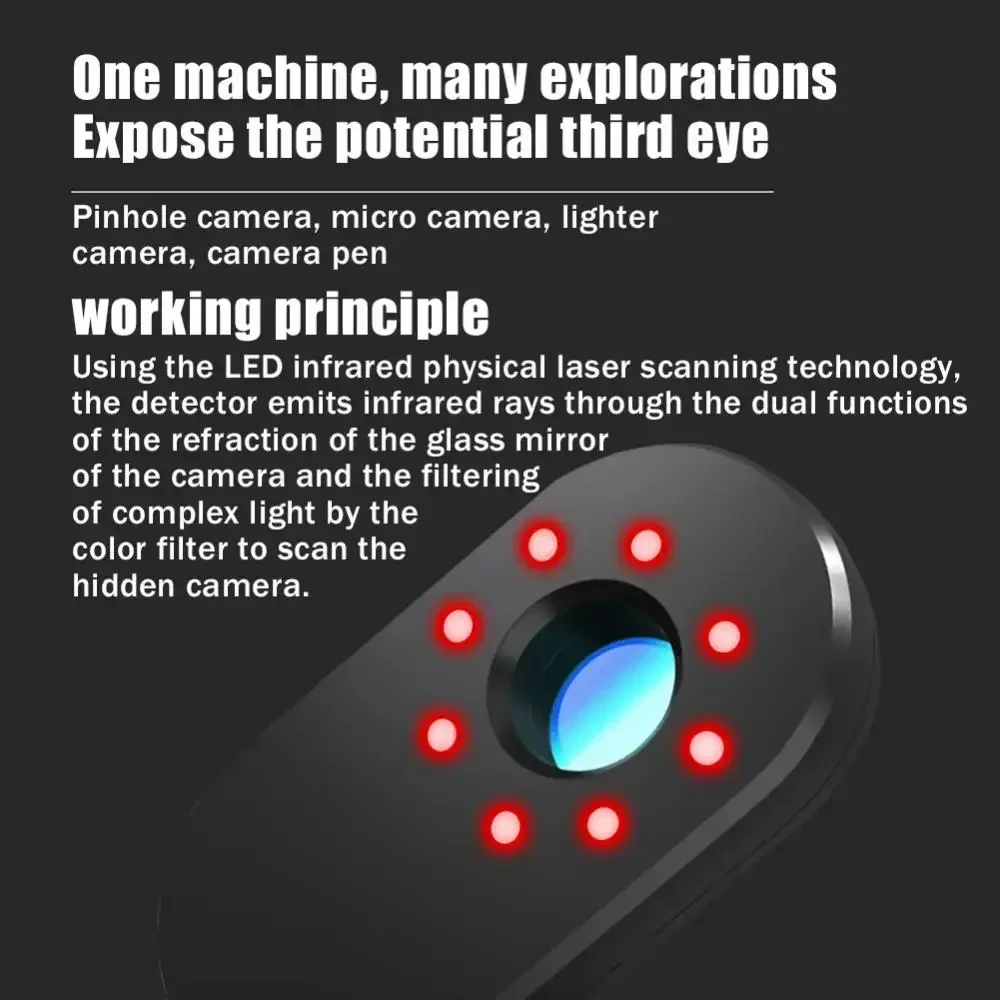 Anti-Candid Camera Detector Security Protection Bug Discreet Spy Invisible Gadgets Camera Search Protect Privacy Portable Tools