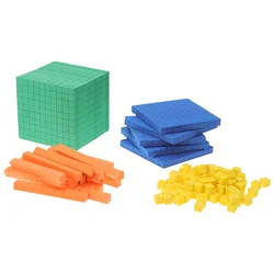 Math Blocks Counting Cubes Toy Kids Educational Base Manipulatives Ten Toys Plaything Counters Value Place Cube Linking Set