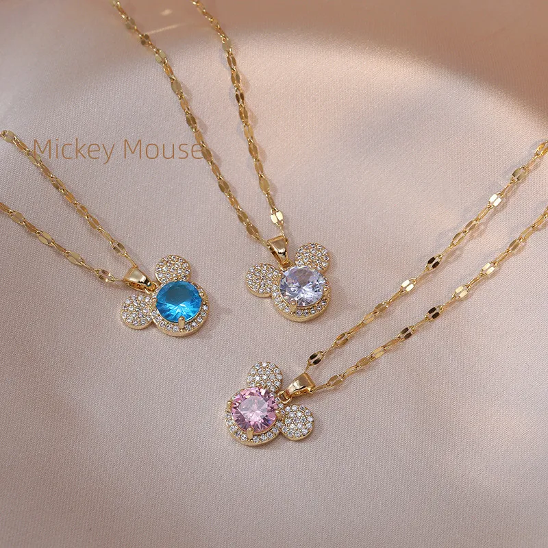 New Anime Mickey Mouse Collana Kawaii Mickey Ciondolo Accessori Collana Donna Ragazza Giocattolo Regali