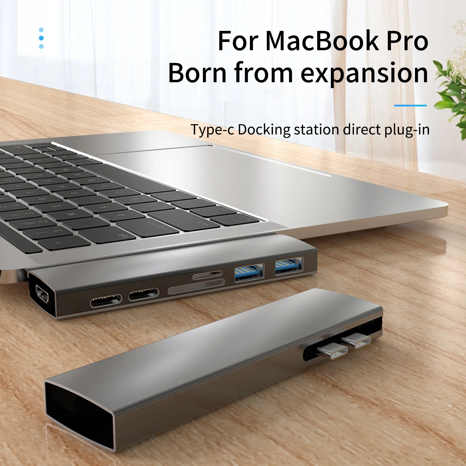 For MacBook Pro hub usb C to HDMI-Compatible Hub Adapter For MacBook Air Thunderbolt 3 PD USB 3.0 SD TF Card Reader Type C Hub