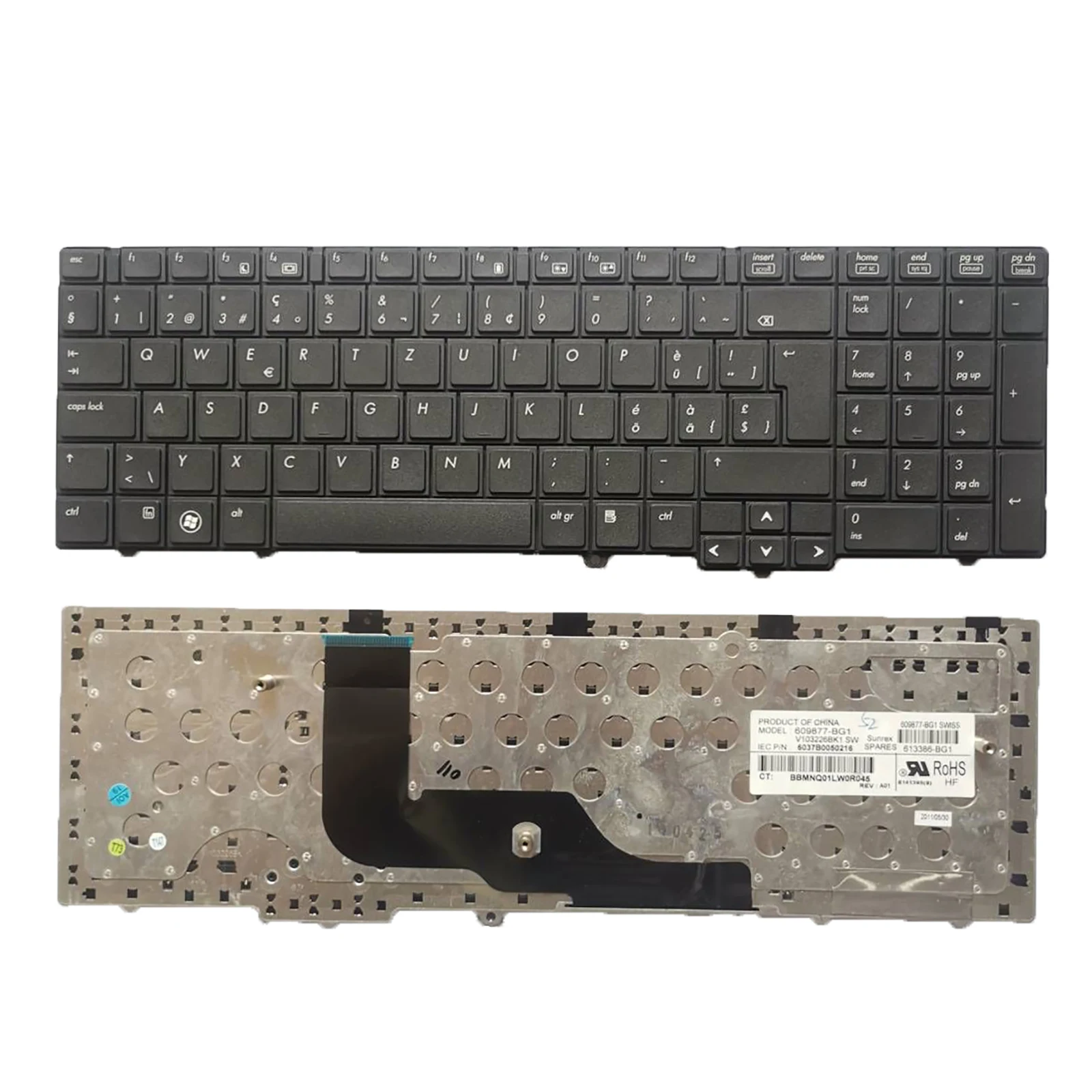 

Новая клавиатура для ноутбука HP ProBook 6540b 6545b 6550b 6555b, без указателя SW Schweiz